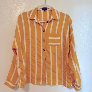 Topshop Mustard yellow button down